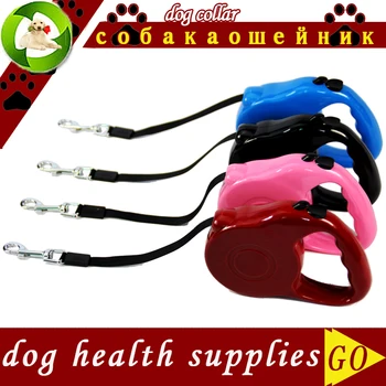 Yüksek Kaliteli Otomatik geri Çekilebilir Köpek Tasma Evcil hayvan Ürünleri Kırmızı Mavi Siyah Pembe Renk Halat Zincir Kurşun 11.5 FT/3M Naylon