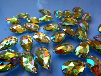 Dikiş Gevşek Boncuk Kristalleri üzerinde Sarı renkli AB*150pcs 11 El Aksesuarlar Dikiş Taşlar m52 18mm damla Taslar