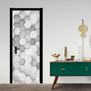 Duvarlar İçin Modern Basit Sanat 3D Mozaik Geometrik Kafes duvar Kağıdı Oturma Odası, Yatak Odası Kapı DİY Duvar Sticker duvar Kağıdı 3D Roll