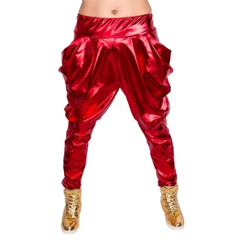 Yeni moda Marka kadın sahne performansı giyim harem Kırmızı Paillette caz Dans Kostümleri pantolon Pantolon Eşofman Hip Hop