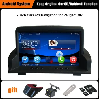 Peugeot 307 Desteği WiFi Bluetooth yükseltilmiş Orijinal Android Araç multimedya Oynatıcı Araç GPS Navigasyon Takımı