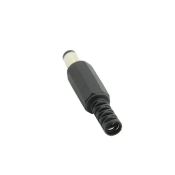 Plastik Sarı Kafa Adaptörü DC Güç Erkek fiş Bağlayıcı 5.5 * 2.1 mm 5.5 mm x 2.1 mm Tip Lehim