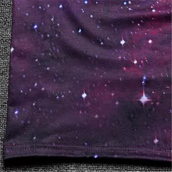 Starry night sky güzel t shirt yaz 1002 ile 2018 yeni moda yeni stil galaxy uzay T-shirt 3D tam baskı#