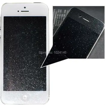 Apple iPhone 6 6 4.7 İnç İçin Temizleme Bezi İle Koruyucu Film Bling Gümüş Elmas Ön Ekran Koruyucu Köpüklü Glitter