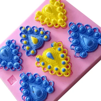 Aşk şeklini taşlar molde kalıp silikon Kalıp Fondan Çikolata Kalıpları de Dekorasyon Araçları F0707 Kek yapma 3D