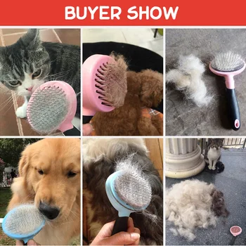 HOOPET Köpek Kedi Tarak Aracı Fırça Tarak Komisyon Kürklü Hızlı Temiz Kısa Saç Bakım Dökülme