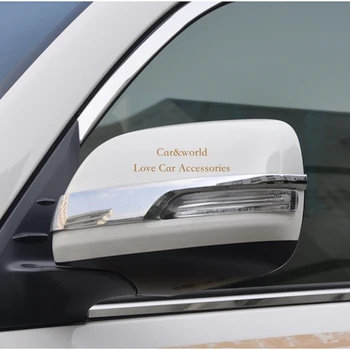 2012 2016 Toyota Land Cruiser 200 dikiz Ayna Kapağı Yan Kapı Kalıp Trim Krom Dekorasyon Araba için Aksesuarlar Kapaklar