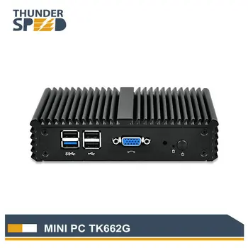 Fansız Mini PC 4 LAN Port Intel J1900 Mini Masaüstü Bilgisayar Barebone 12 V Linux Pfsense MBK LAN DHCP DNS Sunucusu, Yönlendirici Güvenlik Duvarı