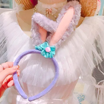 Japonya Duffy Ayı arkadaşı StellaLou Tavşan Çünkü modelleme oyuncaklar Stella Bale tavşan sevimli peluş çünkü saç bandı kızlar hediye
