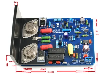 2 kanal 1 çift klasik amplifikatör , (metal transistör )405 klon monte stereo Quad&test