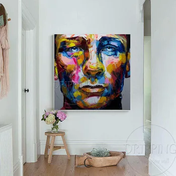 Tuval Zengin Renkler mükemmel Sanatçı Saf El-boyalı Soyut Yüksek Kaliteli Daniel Craig yağlı Boya yağlı Boya Figür