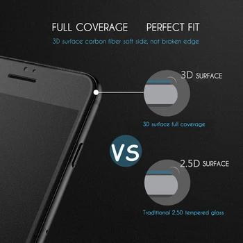 ESVNE 3D Yumuşak kenar Mat iphone 6 7 Bardak Premium Film Anti 9 h Sertlik 6 plus Ekran Koruyucu için parmak İzi Cam Temperlenmiş-