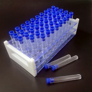 13 mm Tüpler için Laboratuvarı Plastik Test Tüpü Rafı, 50, Sökülebilir,Ücretsiz kargo Delik