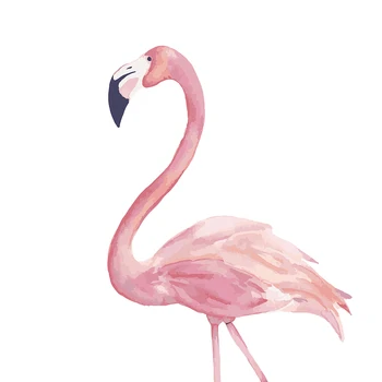 Nordic Suluboya Flamingo Duvar Sanat Tuval Boyama Duvar Resmi , Pembe Flamingo Tuval Sanat Baskı Poster, Ev Oturma Odası Dekorasyonu