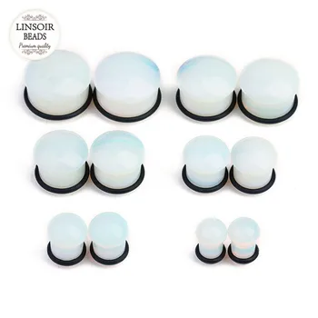 6 Linsior 1 Çift Doğal Taş Kulak tıkacı-16mm Mantar Şekli Kadın Erkek Quartzs Taş Kaplan Gözü Ametist Küpe Rose Piercing