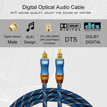 OD6 örgülü ceket ile acil yardım çantası 5.1 Dijital Ses SPDIF Optik Kablo Ek Kablo Fiber Optik Ses Kablosu.0 1m 2m 3m 10m 15m