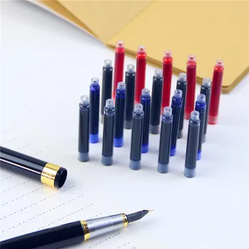 10 ADET tek Kullanımlık Mavi Siyah Kırmızı ve Lacivert Kalem Mürekkep Kartuşu Uzunluğu Dolma Kalem Mürekkep Kartuşu Doldurma Doldurma Çeşmesi