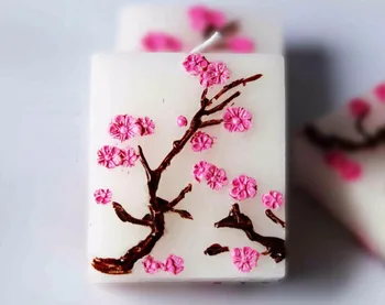 10 adet Sakura Kiraz Çiçekleri Düğün Bebek Doğum günü Hatıra Hediyeler İçin İyilik Mum