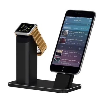 7 iPhone 5/SE 6//Çeşitli Dava için Artı Elma İzle Komidin Modu için stand Dock Şarj İstasyonu yeni Alüminyum ping