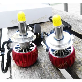 Bir çift E 7000LM CREEe bakır soğutucu turbo fan kafa ışık headlighting araba LED ışıklar