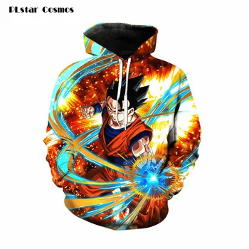 PLstar Cosmos Ceket Mont Kapşonlu Anime Dragon Ball Z Goku 3d Baskılı Erkek Sweatshirt Kapşonlu Harajuku erkekler baskı kazak bira-sex