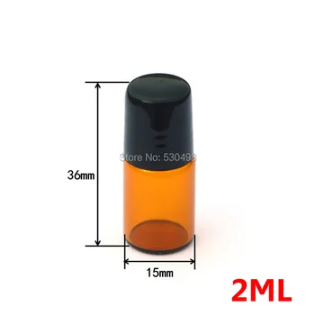 Uçucu Yağlar Rulo Parfüm Mini Silindir Şişe Cam Şişe 1 adet 2 mL Amber Doldurulabilir Rulo Hızlı Kargo