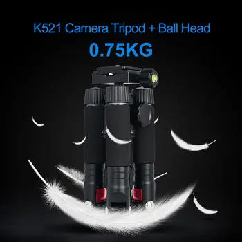 Taşınabilir Alüminyum Mini Ballhead ile Canon Nikon Sony A7 A6500 A7Rİİ /GH5 DSLR fotoğraf Makinesi için Kompakt Masaüstü Masa Tripod Tripod