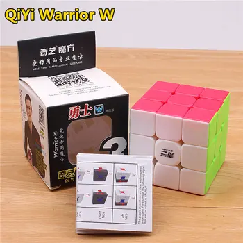 Qiyi savaşçı w Sihirli Küp Renkli stickerless küp 3x3x3 hız antistress Öğrenme&Eğitim Bulmaca Cubo Magico Oyuncaklar