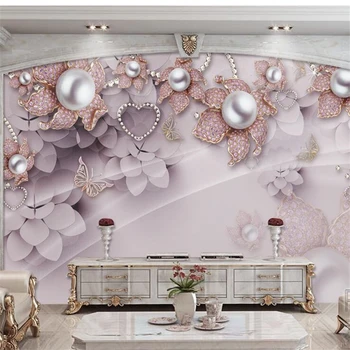 Beibehang Özel duvar kağıdı duvar için 3 d zarif lüks mücevher çiçek yumuşak oturma odasında TV arka plan duvar kağıdı kartonpiyer peint