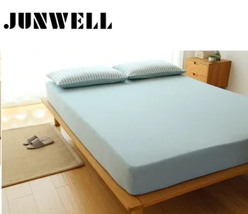 Yatak için alt çevresi elastik %100 Pamuk İpliği boyalı Jersey çarşaf korumak