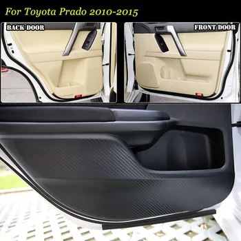 Toyota Prado gibi isimler alırlar İçin İpoboo 4 adet Yeni İç Karbon Fiber Kapı Yan Kenarı Anti-kick Koruma Pad Sticker