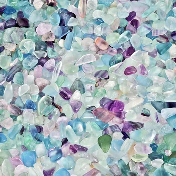SUNYİK UY (460g) Doğal Florit Taş parçaları Taş Ezilmiş Yuvarlandı Kristal Kuvars Parçaları Düzensiz Şekilli Taşlar