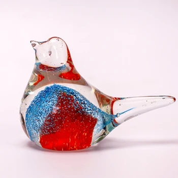 Cam kuş evde kristal cam süsler kuş yaratıcı hediye hayvan zanaat süs kağıt kasabası el sanat