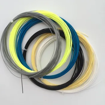 POWERTİ 15 adet/lot 0.73 mm Badminton Raketi Dize 22 lbs Ucuz Eğitim String Siyah,Gri,Mavi, Sarı Renkler