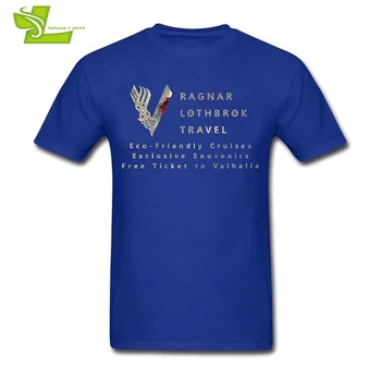 Ragnar Lothbrok Seyahat Acentesi T shirt Erkek Yeni Benzersiz t-Shirt Gevşek Serin T-Shirt Erkekler Kısa Resim Baba Kıyafetleri Vikingler Kol