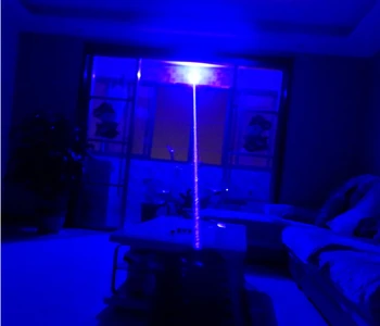 450nm Yüksek Güç 100 watt 1000000mw Mavi Lazer pointer Yakmak Maçı Mum Yaktı Sigara Toptan LAZER Kötü Avcılık el Feneri
