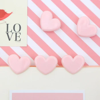 10 adet Pembe dekorasyon klipler Memo Fotoğraf Düğün Kırtasiye kıza hediye Ofis okul malzemeleri için Kalp ataç Sevimli A6967 aşk