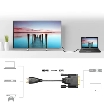 Erkek Monitör Kablosu HD HDTV DVI 3.2 ALLOYSEED/6/9.8/16.4 FT(1 m/1.8 m/3m/5m Yüksek Hızlı HDMI-D 24+1 Pin Erkek
