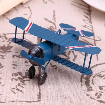 Mini Vintage Metal Uçak Model Uçak Planör Aeromodelo Çift Kanatlı Uçak Modeli, Oyuncaklar, Ev Ofis Noel Dekorasyon