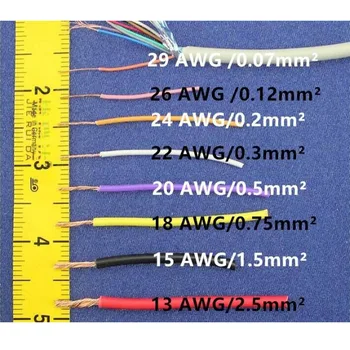 VENSTPOW 10meters/çok 17AWG RV Tel 1.0 mm Multi-strand Esnek Kablosu Elektrikli Cihazlar Bakır Çekirdek PVC Tel DİY Telli