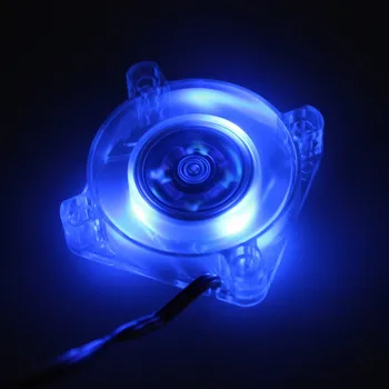 Gdstime 1 Adet Şeffaf Mavi Mini 40mm Durumda Bilgisayar BECERİ 12 V 3Pin Soğutucu DC Fırçasız Soğutma Fanı 40x40x10mm Yüksek Hız LED