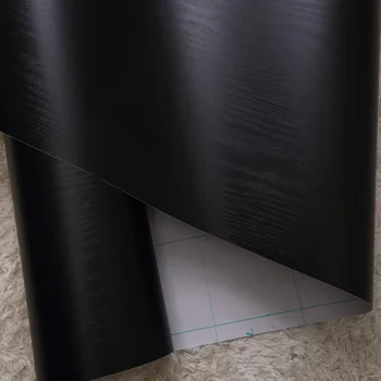 5M Siyah Ahşap Tahıl Vinil Kendinden Yapışkanlı duvar Kağıdı PVC su Geçirmez Dekoratif Film Mutfak Dolabı Dolap Mobilya Duvar Sticker