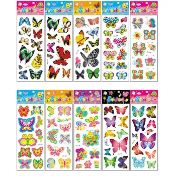 Telefon Çocuklarına Hediye Anaokulu Sticker Hayvan Karikatür Dekorasyonu için 10 adet Farklı Kelebek Sticker Oyuncak-tekrar