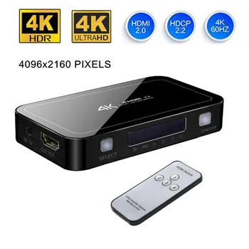Mini 4 Port 4x1 HDMI 2.0 Ultra HD 4K@60 Hz HDMI 1 Dışarı PİP IR Kumanda İle PS4, Apple TV HDTV HDCP 2.2 4 Şalter Kutusu Anahtarı