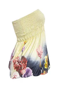 2018 Yaz Çiçeği Kadın Bluz Seksi Kapalı Omuz Üstleri Gevşek Kolsuz Gömlek Moda Rahat Kadın Bluz Çiçek Üstleri