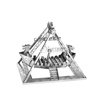 Denetim İçin Nanyuan 3D Metal Puzzle Viking Rekreasyon bina Modeli DİY Lazer Kesim Birleştirin Yapboz Oyuncak Masaüstü dekor HEDİYE