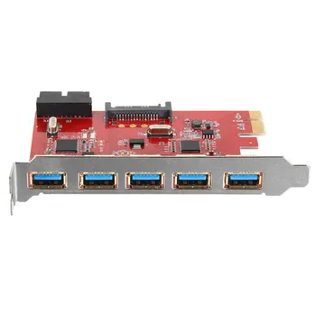 Dahili yeniden Bağlayıcı PC AC583 EM88 3.0 6 USB için yeni PCI-E-Port Genişletme Kartı