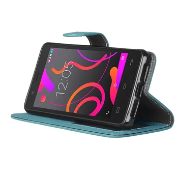 BQ Aquaris E5 4G için Kılıf Lüks PU Deri Cep Telefonu Durumlarda Kabuk Geri Durumda Kart Sahibinin Çanta Capa Kapak Buzlu Kapak Cüzdan