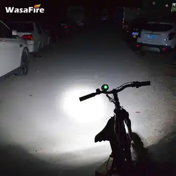 WasaFire 2000lm XML T6 Bisiklet Işık Bisiklet Işıklar 6400mAh Pil Şarj Cihazı Bisiklet Far Lambaları Frontlight LED el Feneri