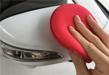 Ultra Kalın 5 İnç Büyük Boy Kırmızı Köpük Sünger Yüksek Yoğunluklu Premium Araç Bakımı Balmumu/Reçine Aplikatör Yastıkları